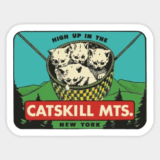 Vintage Style Catskill Mountains Sticker